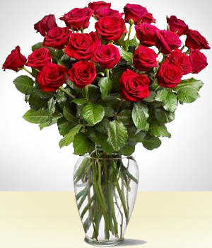 Flores a Mxico Majestic Rojo de 24 Rosas